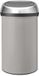 Brabantia Touch Bin Prullenbak - 60 liter - Soft Grey/Matt Steel deksel
