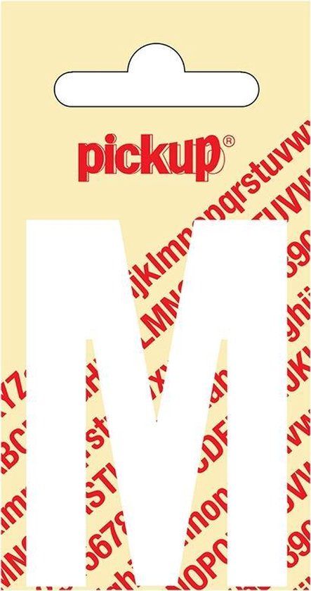 Pickup Plakletter Nobel 60 mm wit M