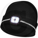 Gebol - Muts - met LED lamp - Zwart - Universele maat