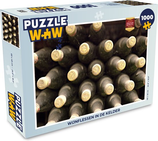 MuchoWow Puzzel Wijnflessen in de kelder - Legpuzzel - Puzzel 1000 stukjes volwassenen