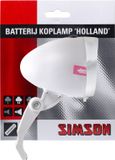 Simson Holland Koplamp - Fietslamp - Batterij - LED - Wit - Framebevestiging