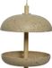 Decoris Vogel voedersilo hangend - bamboe hout - lichtbruin - 21 x 25 cm
