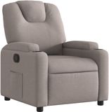 vidaXL Fauteuil verstelbaar stof taupe