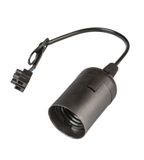 Poly Pool PP3496.2X lampfitting E27 voorbekabeld, zwart