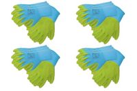 Högert Technik ULLER latex gecoate handschoenen, blauw/groen, maat 7-11