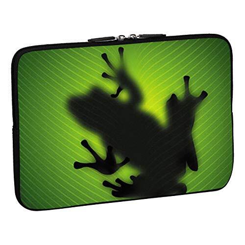 Pedea Design beschermhoes notebook tas 10,1 inch / 13,3 inch / 15,6 inch / 17,3 inch 17,3 inch Green Frog