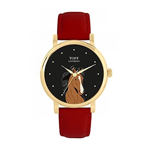 Toff London Bruin Arabisch paardenhoofdhorloge