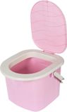 Branq Toiletemmer Draagbaar met Deksel - 15,5L - Roze