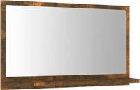 vidaXL Badkamerspiegel 60x10,5x37 cm bewerkt hout gerookt eikenkleurig