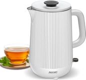 MPM Stille Dubbelwandige RVS Waterkoker van 1,7 Liter met 1800W - Coolwall Wit