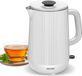 MPM Stille Dubbelwandige RVS Waterkoker van 1,7 Liter met 1800W - Coolwall Wit