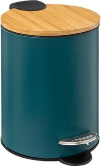5five Moderne Kleur Badkamer Bin 3L Bamboe Deksel Kleine Pedaal Bin met Verwijderbare Binnenemmer