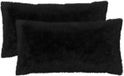 vidaXL Kussensloop 2 pcs HEERLEN Zwart 40 x 70 cm PV Fleece