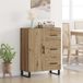 vidaXL Dressoir Eikenhout, 69,5 x 34 x 90 cm, samengesteld hout en ijzer