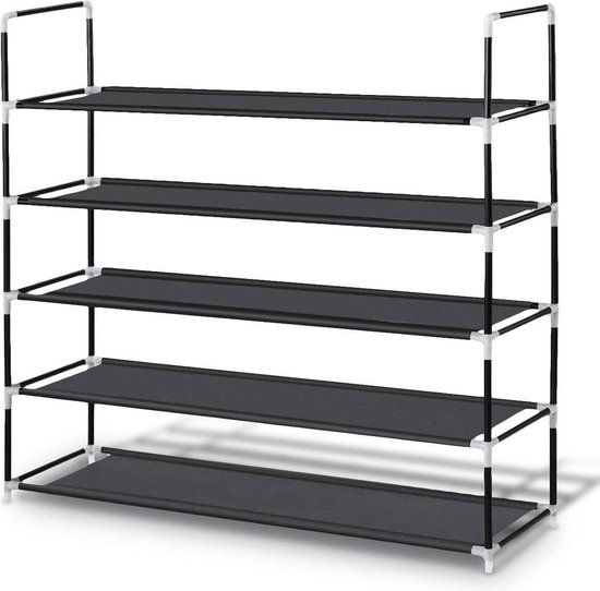 LifeGoods Schoenenrek - Schoenenkast - Zwart