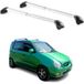 Omac Barres De Toit Transversales Certifiées Tüv Pour Hyundai Atos 1997-2007 – Verrouillables (4 Antivols) – Charge Max 100 Kg – Sangle Inox + Protection Caoutchouc Argent