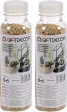 Giftdecor 4x pakjes decoratie steentjes/kiezeltjes naturel bruin 500 gram - Aquarium bodembedekking