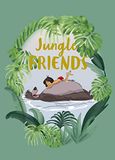 Komar Disney Wandafbeelding Jungle Book Friends | kinderkamer, babykamer, decoratie, kunstdruk | zonder lijst | WB091-50x70 | Afmetingen: 50 x 70 cm (breedte x hoogte)