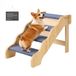 VEVOR Houten Hondentrap, 4-Treden, Opvouwbaar, 74x43x50 cm, Natuurlijk Hout