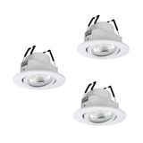 EGLO connect.z Smart-Home 3er-Set LED inbouwspots Saliceto-Z, Ø 8,8 cm