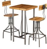 vidaXL Barset massief gerecycled teakhout 3-delig