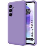 Tumundosmartphone Hoesjes van vloeibare siliconen, ultrazacht voor Samsung Galaxy A55 5G, paars