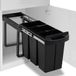 vidaXL Inbouwprullenbak uittrekbaar soft-close 36 l