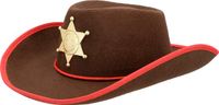 Boland Hoed kind cowboy Rookie sheriff - 55 cm - Zwart