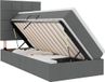 vidaXL Bed met opbergruimte en matras Donkergrijs 100 x 200 cm Stof
