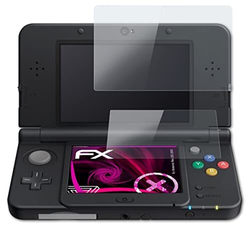 atFoliX Kunststof Gepantserde Glasfolie compatibel met Nintendo New 3DS 2015 Glasfolie, 9H Hybrid-Glass FX Gepantserd Glas van Kunststof (Set van 1)