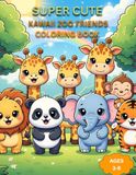 Kawaii Zoo Friends Coloring Book