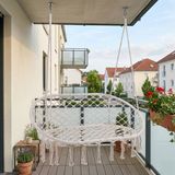 casa.pro Hangstoel Kailua voor 2 personen 135x129 cm cremewit