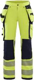 Blåkläder Dames High Vis 4-weg stretch werkbroek 7197-1642 - High Vis Geel/Marineblauw - D20