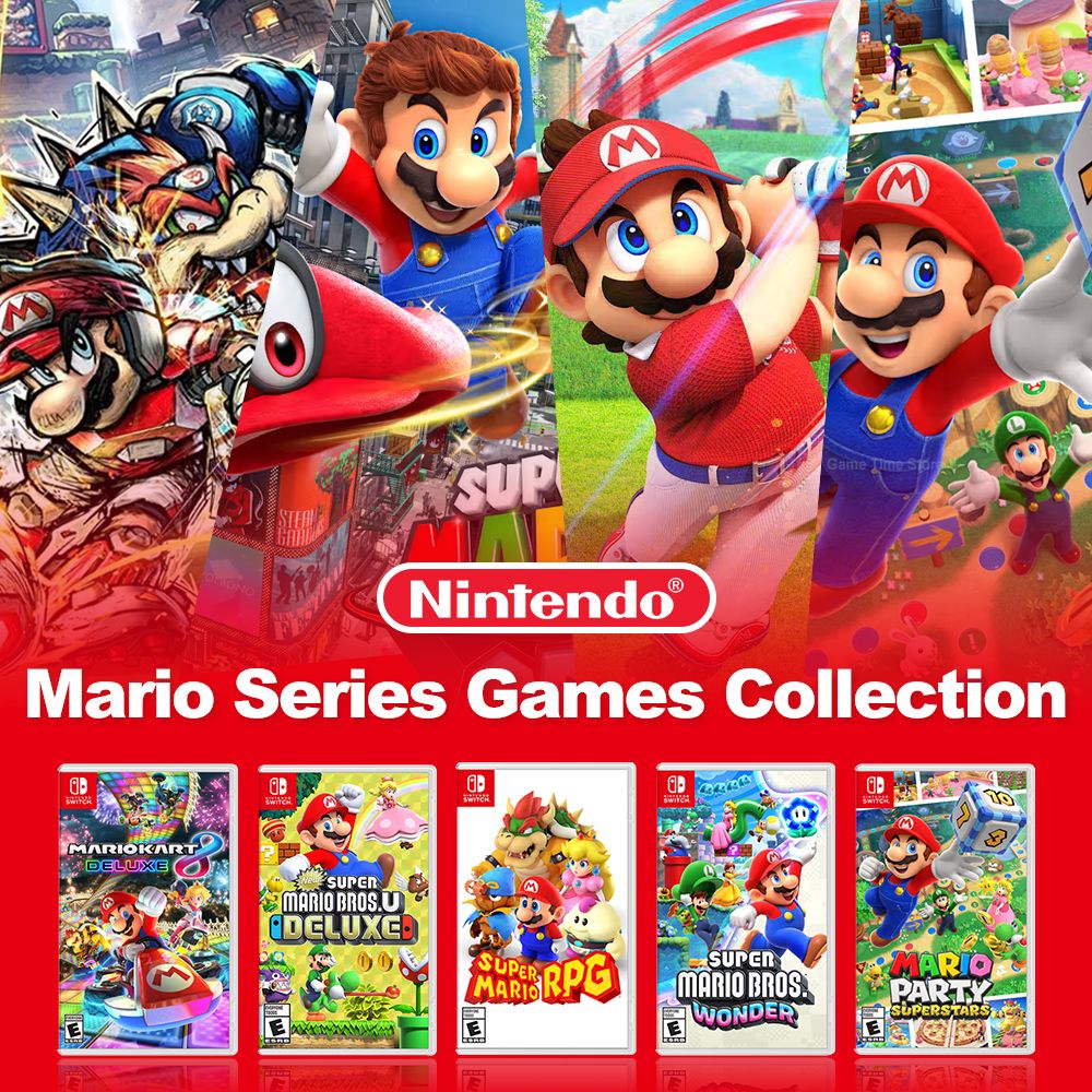 Nintendo Switch-spellen Mario Bros Wonder Kart 8RPG Mario Strikers Odyssey 3D World Fury U Deluxe Party Superstars