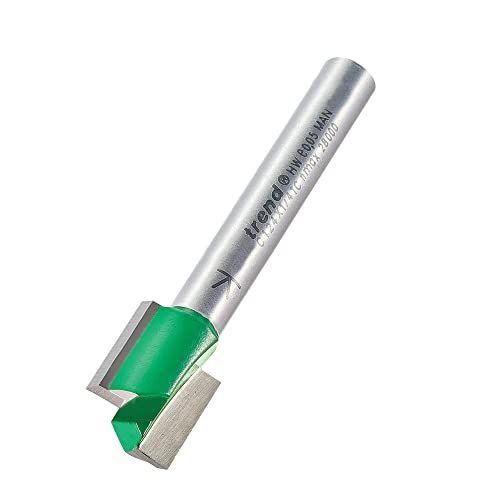 Trend C124X1/4TC Straight Cutter Diameter X 12.7mm Cut, White, Shank 1/4" 12.7 mm
