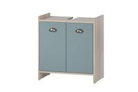 Schildmeyer Lindholm 154365 Wastafelmeubel, zandeiken decoratie/duifblauw, 56,9 x 33 x 62,4 cm