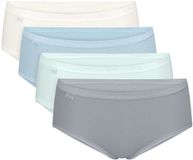 Sloggi Women Basic+ Midi (4-pack) - dames slip - wit - lichtblauw - lichtgroen en grijs