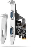 AXAGON PCEA-S2N - PCIe Adapter - 2x Seriële Poort (DB9) - ASIX AX99100 Chipset - Low Profile