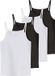 NAME IT NKFSTRAP TOP 4P SOLID NOOS Maillot de corps Fille Noir Coton/Élasthanne Taille 116 (Lot de 4)