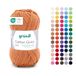 Gründl Wol Cotton Quick uni - dunne wol voor haken - breigaren - haakgaren - glanzend en huidvriendelijk - 100% katoen - 1 kluwen 50 g / 125 m - naalddikte 3-4 - curry