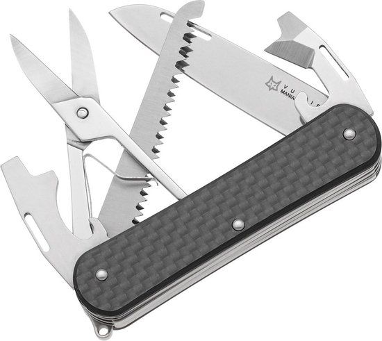 Fox Vulpis 5-Tools FX-VP130-SF5CF - Zwitsers zakmes - Carbon Fiber - M390