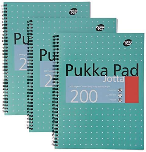 Pukka Pads Jotta notitieboek - A4 - Gelinieerd - 200 pagina's - 3 stuks