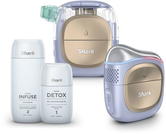 Shark FacialPro Glow + DePuffi Hydro-Powered Facial System voor thuis - lila - FH320EUPL