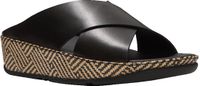 FitFlop Lulu Lux Cross Slide Slippers - Dames - Zwart - Maat 40