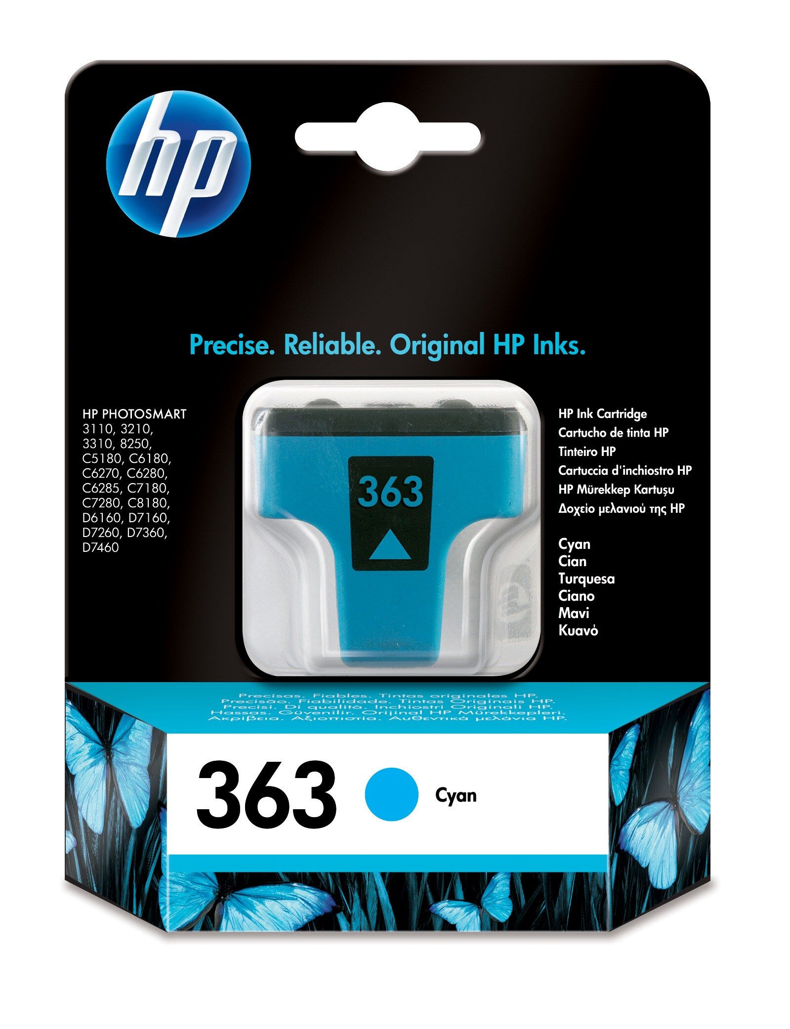 HP 363 - Inktcartridge - Cyaan - 4 ml - 400 pagina's