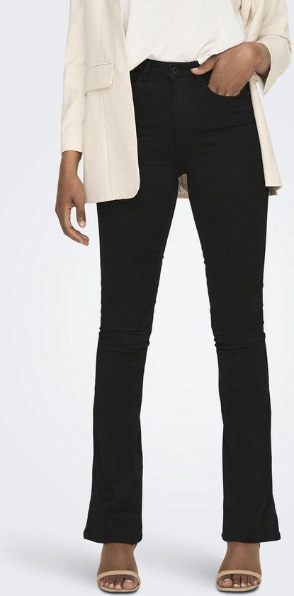 ONLY ONLROYAL HIGH SWEET FLARE 600 NOOS Dames Jeans - Zwart - Maat S/30