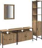 vidaXL Badkamermeubel Set 4-delig Artisan Eiken 33 x 33 x 185,5 cm