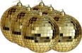 Othmar Decorations discobal kerstballen - 6x - goud - 10 cm - kunststof