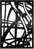 Unyqoos® Moderne metalen wanddecoratie met lijnen voor binnen en buiten gebruik