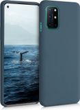 kwmobile telefoonhoesje geschikt voor OnePlus 8T - Hoesje met siliconen coating - Smartphone case in leisteen